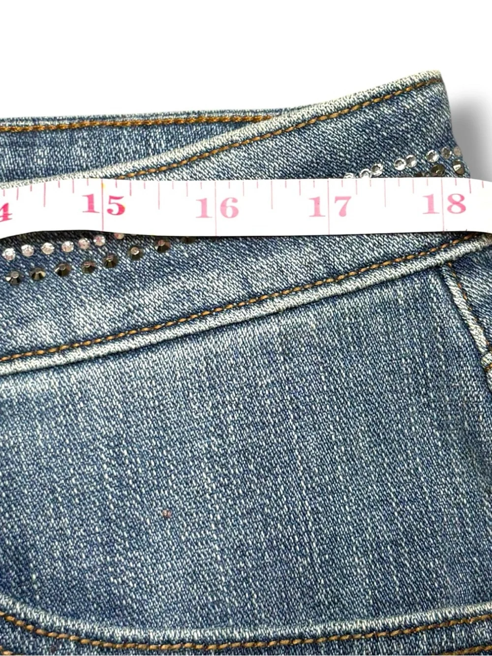 Idyllwind Blue Denim Shorts with Rhinestone Accents